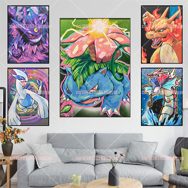 Canvas Painting - Pokémon Poster Canvas Print Trend Comic