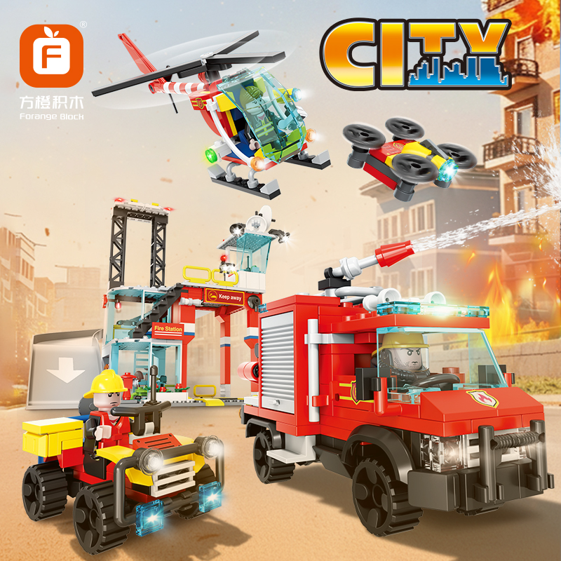 Home Decor Diy Ideas - Creative Fire Station with Track Set,