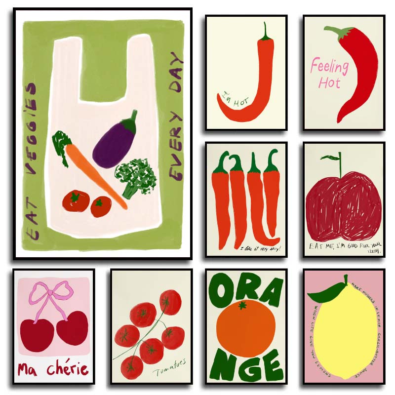 Home Decor Orange - Colourful Cheers Chili Fruit Orange Foodie