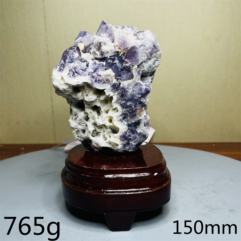 Home Decor Za - Natural Gemstone Amethyst Crystal Cluster Mineral