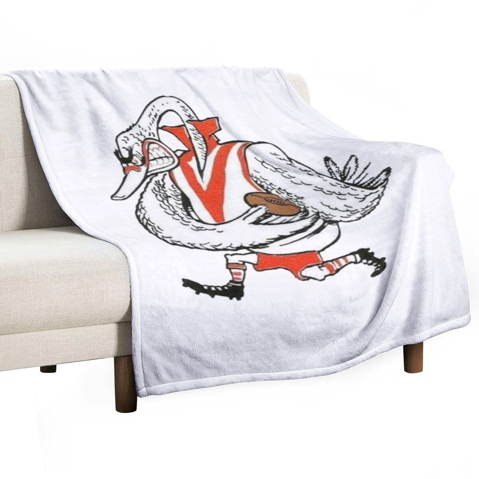 Home Decor Melbourne - South Melbourne Swans Retro Throw Blanket