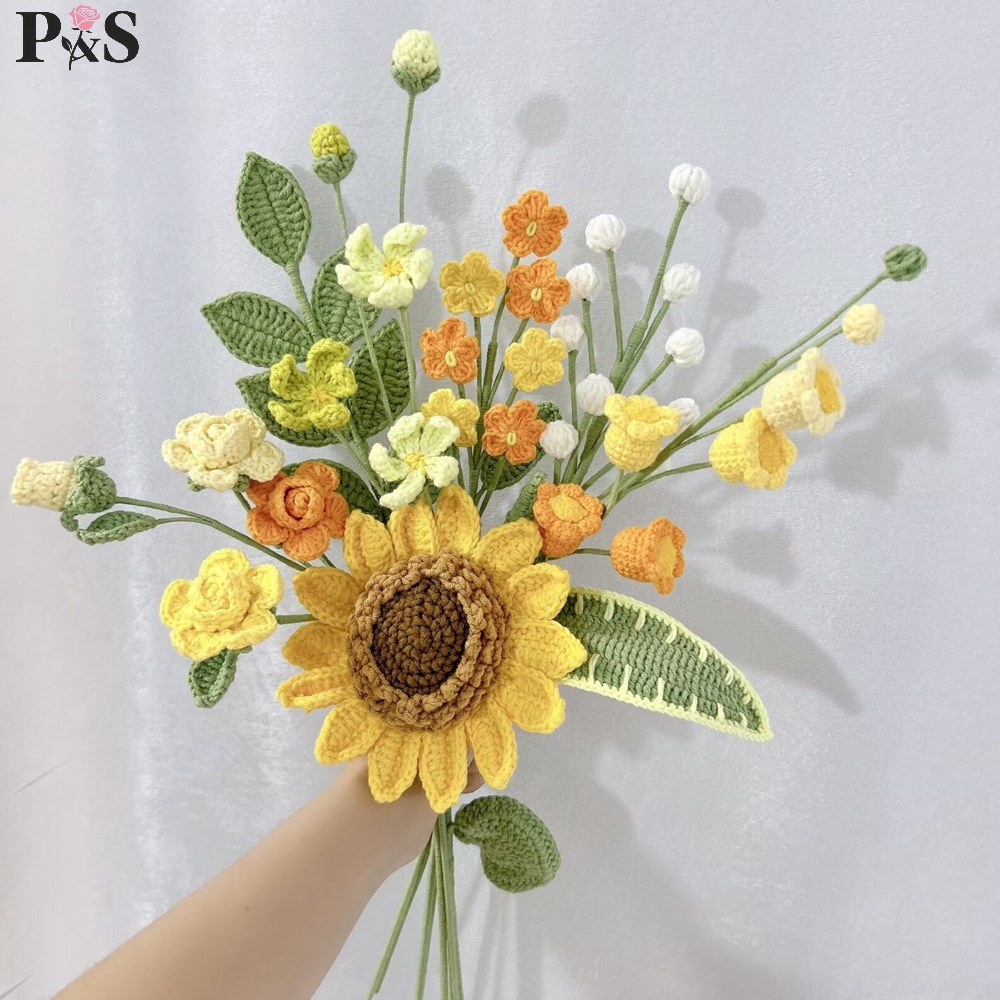 Crochet Flower Bouquet Handmad - огляд і ціна Home Decor Tulip
