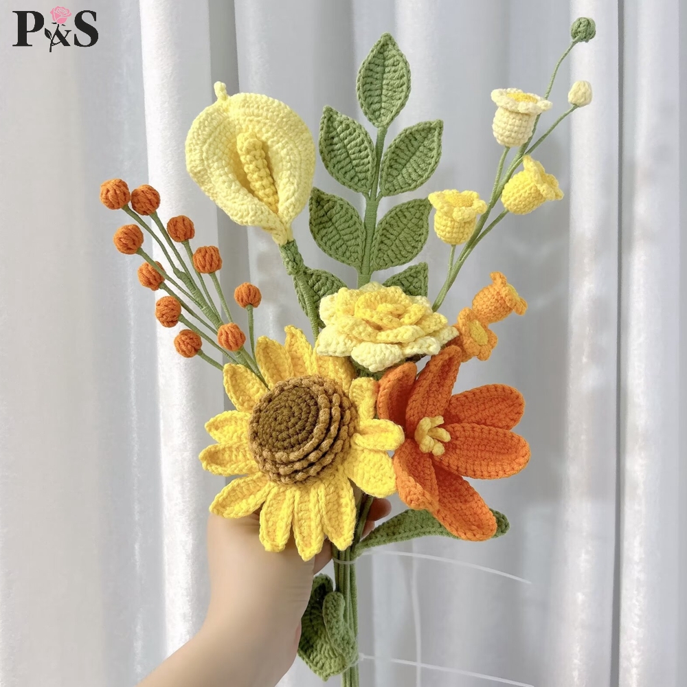 Crochet Flower Bouquet Handmad - огляд і ціна Home Decor Tulip