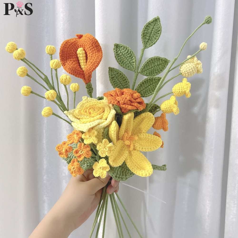 Crochet Flower Bouquet Handmad - огляд і ціна Home Decor Tulip