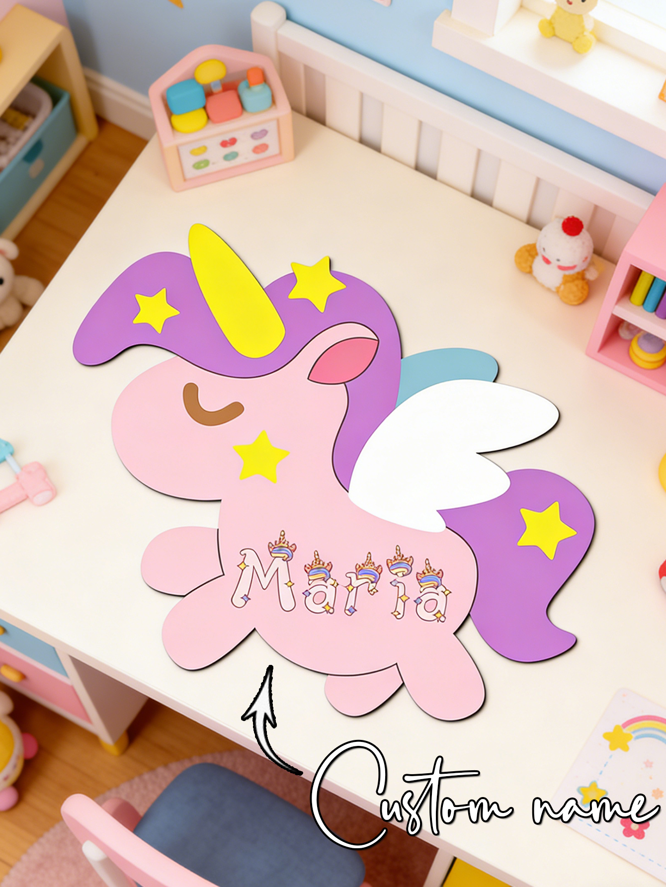 Custom Unicorn Wooden Name Sig - огляд і ціна Wooden Letter Sign