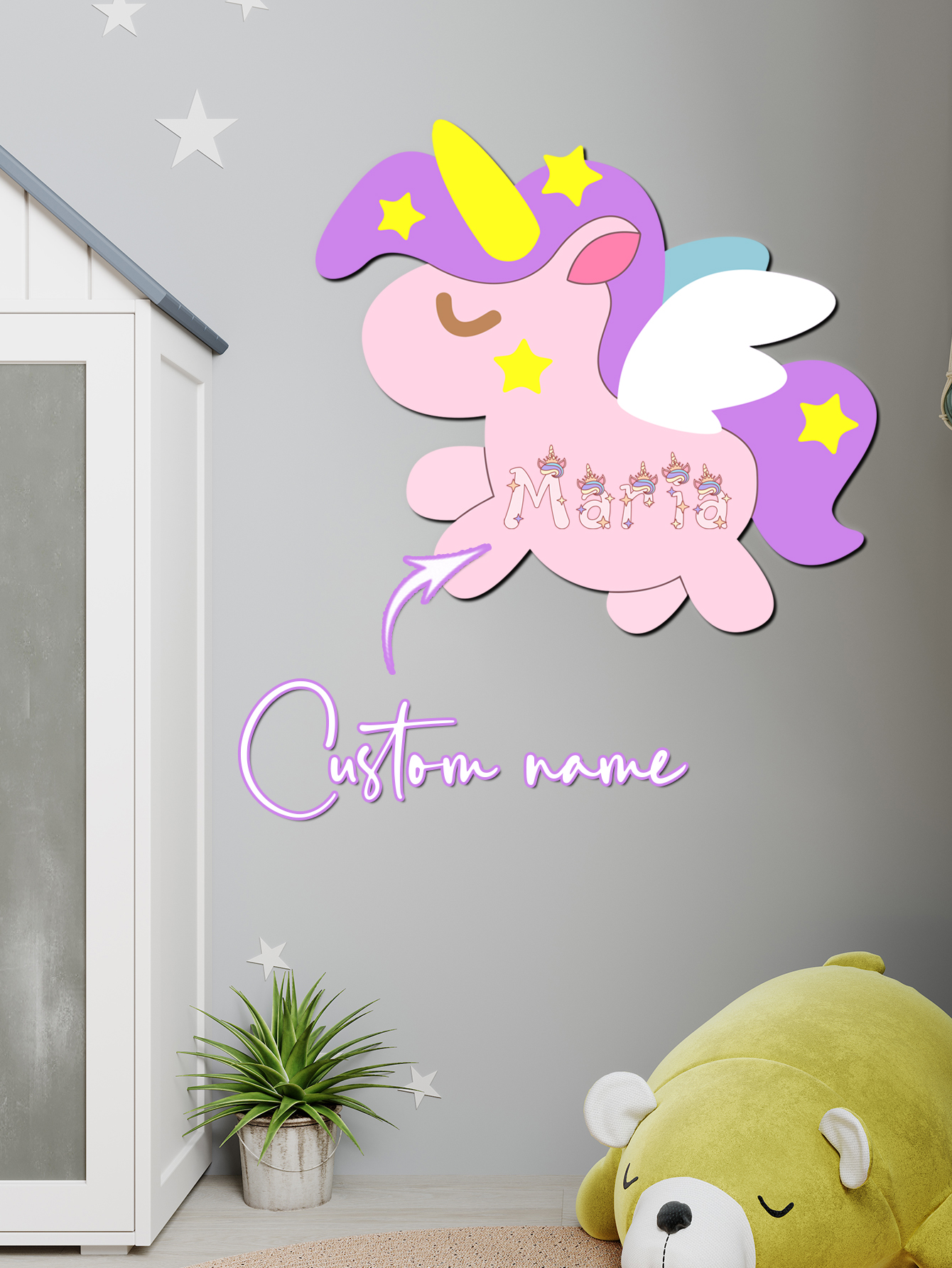 Custom Unicorn Wooden Name Sig - огляд і ціна Wooden Letter Sign