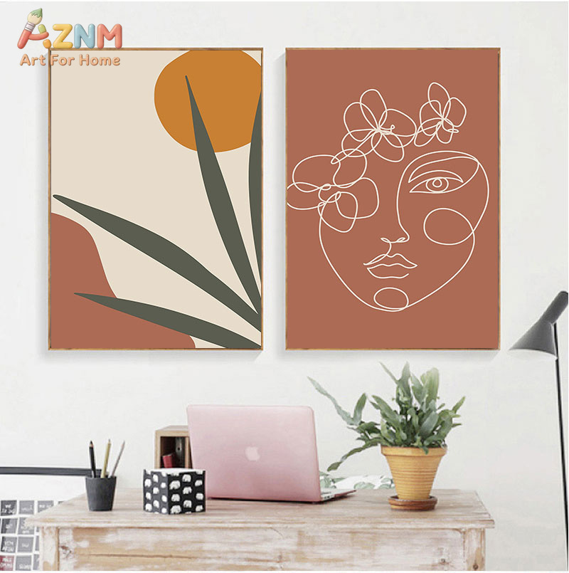 Abstract Burnt Orange Wall Art - огляд і ціна Home Decor Orange