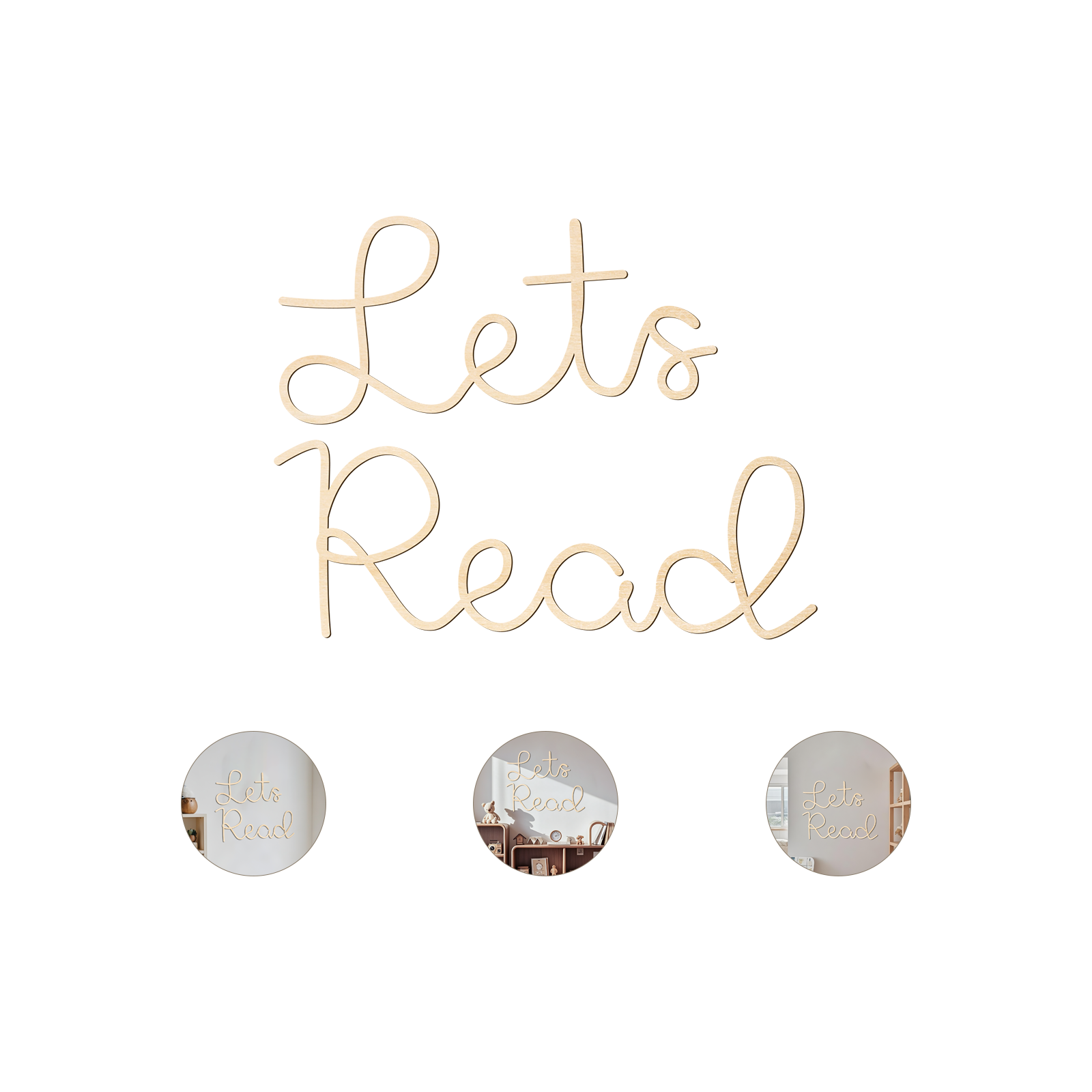 Let's Read Wooden Wall Sign -  - огляд і ціна Wooden Letter Sign