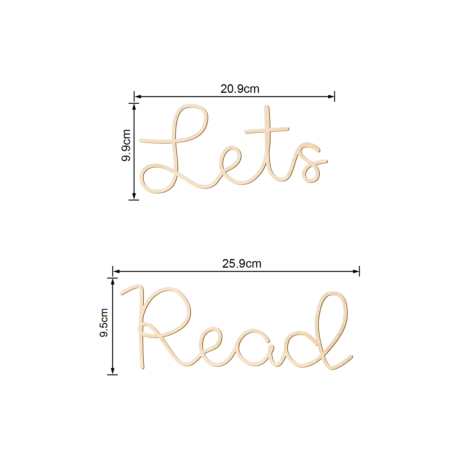 Let's Read Wooden Wall Sign -  - огляд і ціна Wooden Letter Sign