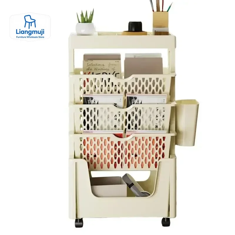 5 Tier Movable Book Shelf On W - огляд і ціна Home Decor On Wheels