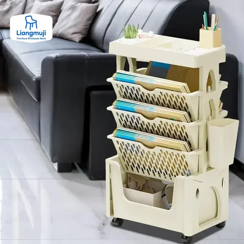 5 Tier Movable Book Shelf On W - огляд і ціна Home Decor On Wheels