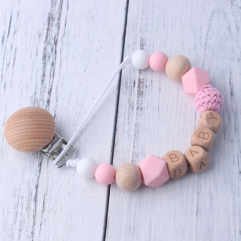 Baby Pacifier Clip with Wooden - огляд і ціна Wooden Letter Sign