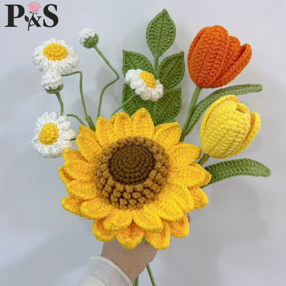 Handmade Crochet Flower Bouque - огляд і ціна Home Decor Tulip