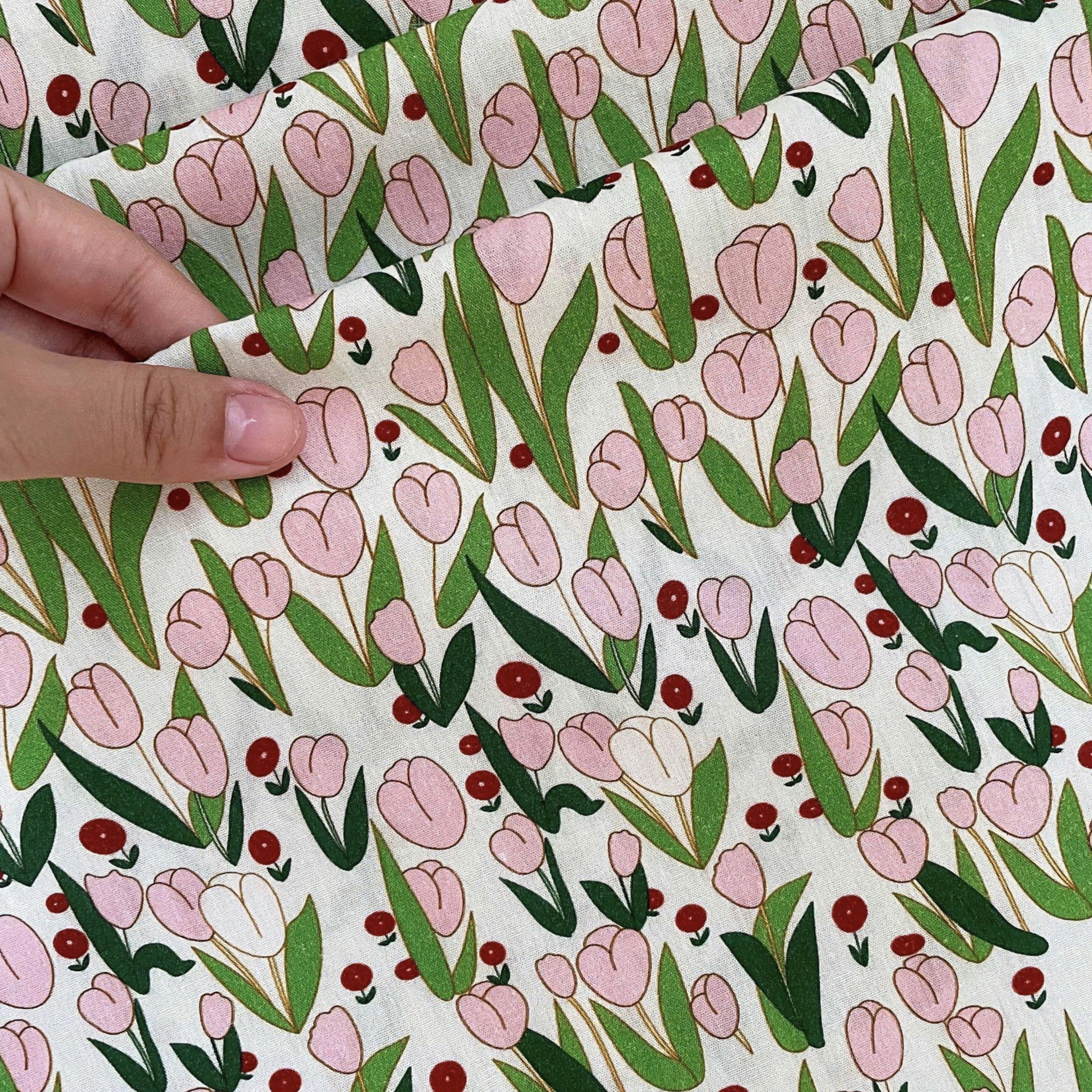 100% Cotton Fabric With Charmi - огляд і ціна Home Decor Tulip