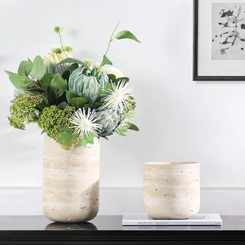 Customized Natural Marble Vase - огляд і ціна Home Decor Vase With Flowers