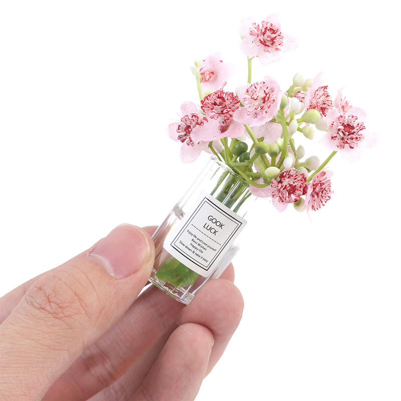 1:12 Dollhouse Miniature Jasmi - огляд і ціна Home Decor Vase With Flowers
