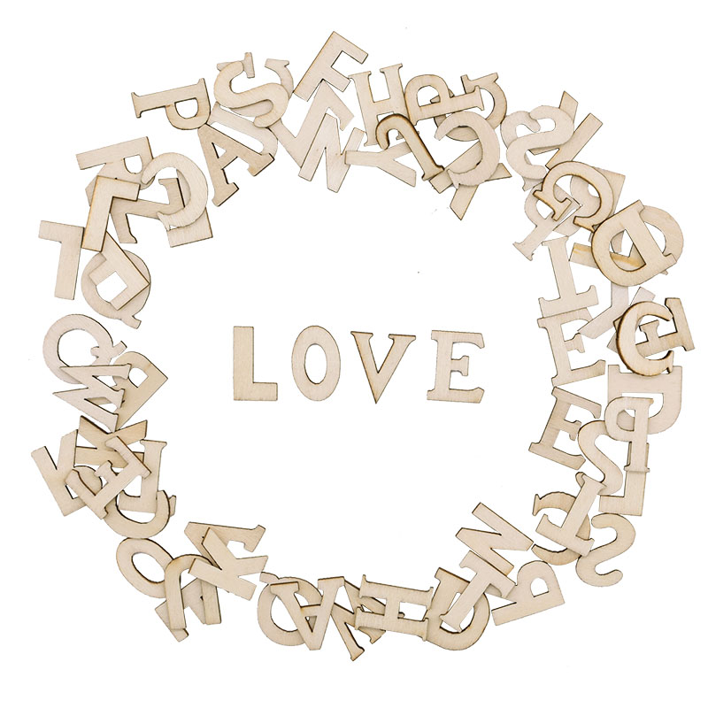 100pcs Letters Wooden Alphabet - огляд і ціна Wooden Letter Sign
