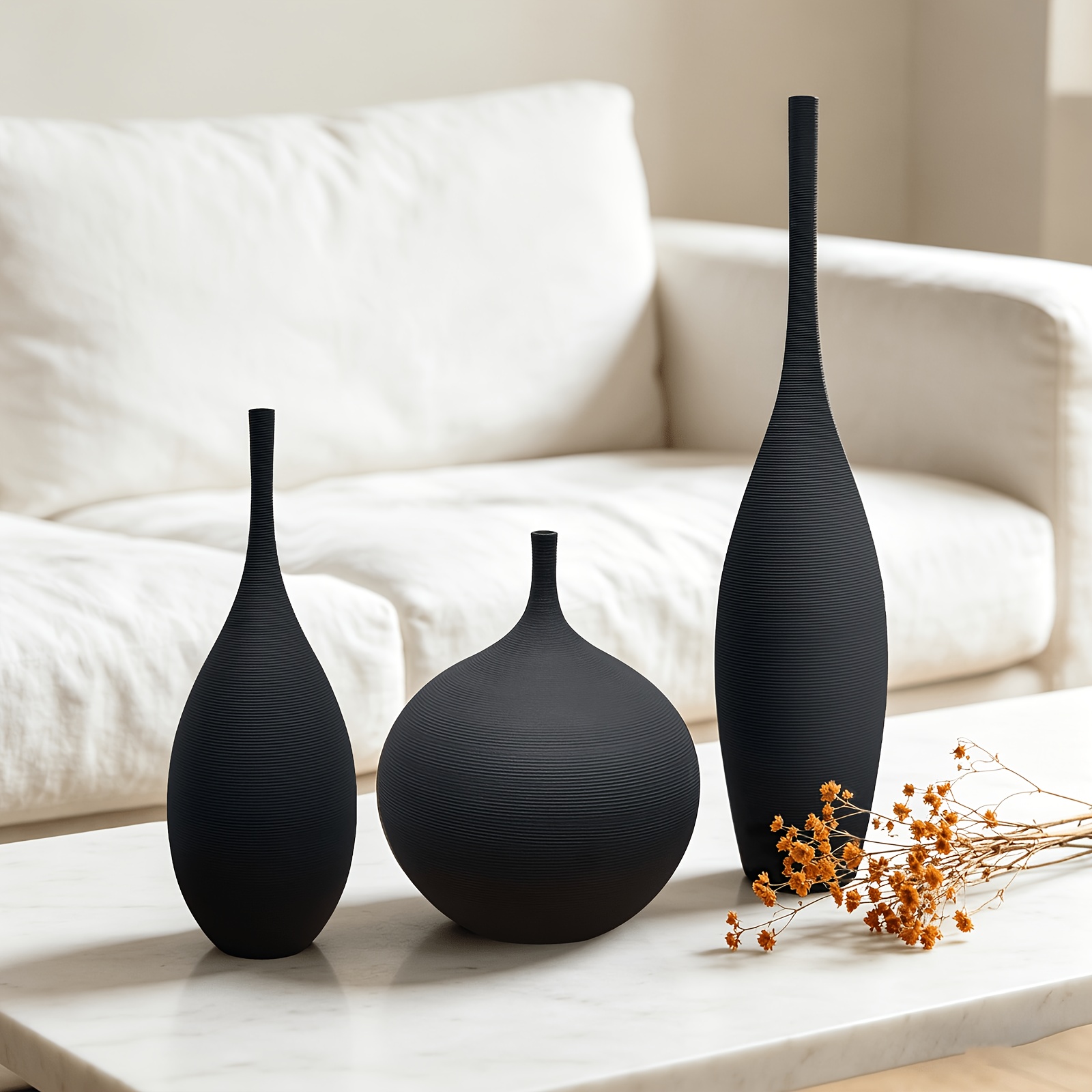 [Modern Boho Vases] Black Cera - огляд і ціна Home Decor Vase With Flowers