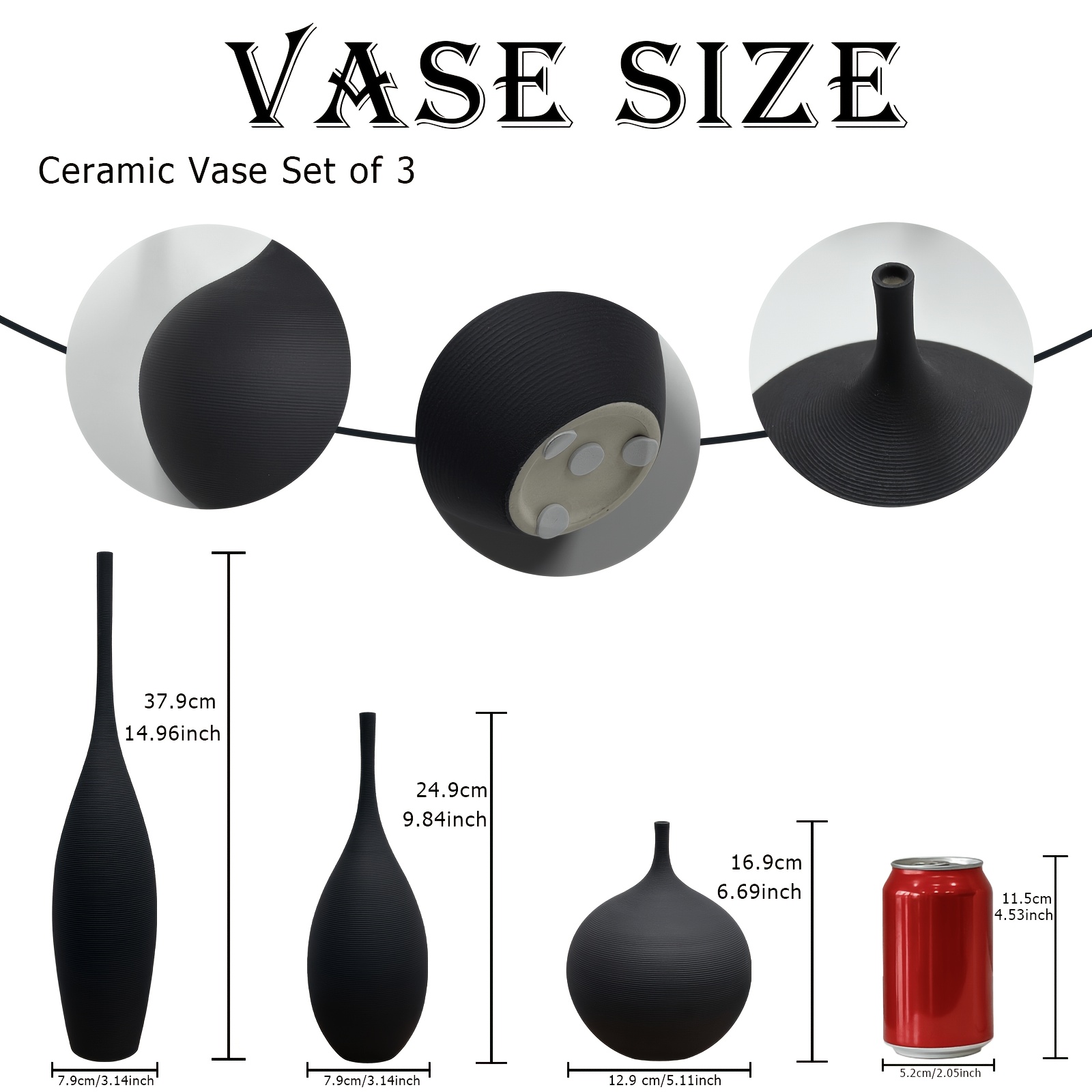 [Modern Boho Vases] Black Cera - огляд і ціна Home Decor Vase With Flowers