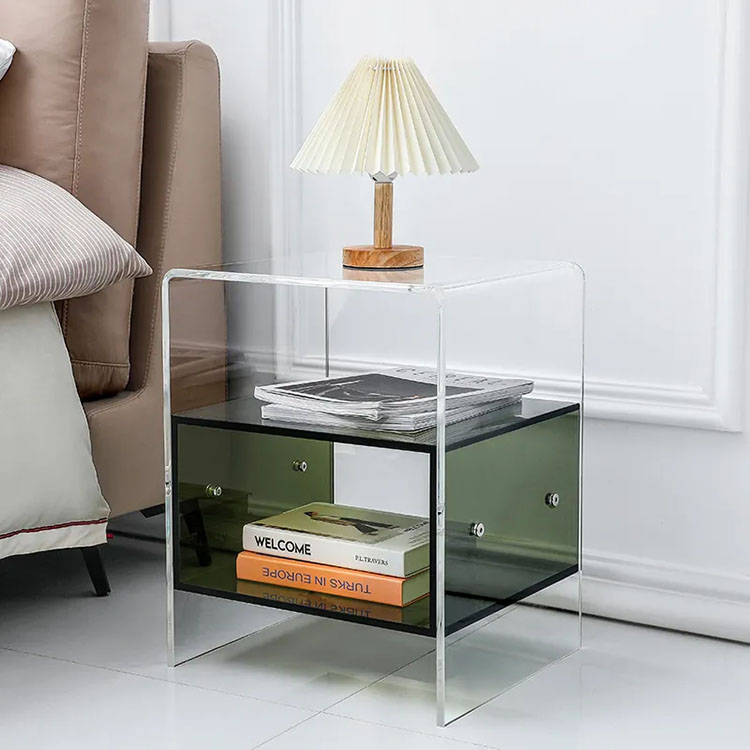 Clear Acrylic Bedside Table Wi - огляд і ціна Home Decor On Wheels