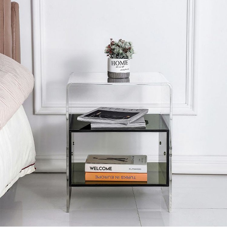Clear Acrylic Bedside Table Wi - огляд і ціна Home Decor On Wheels