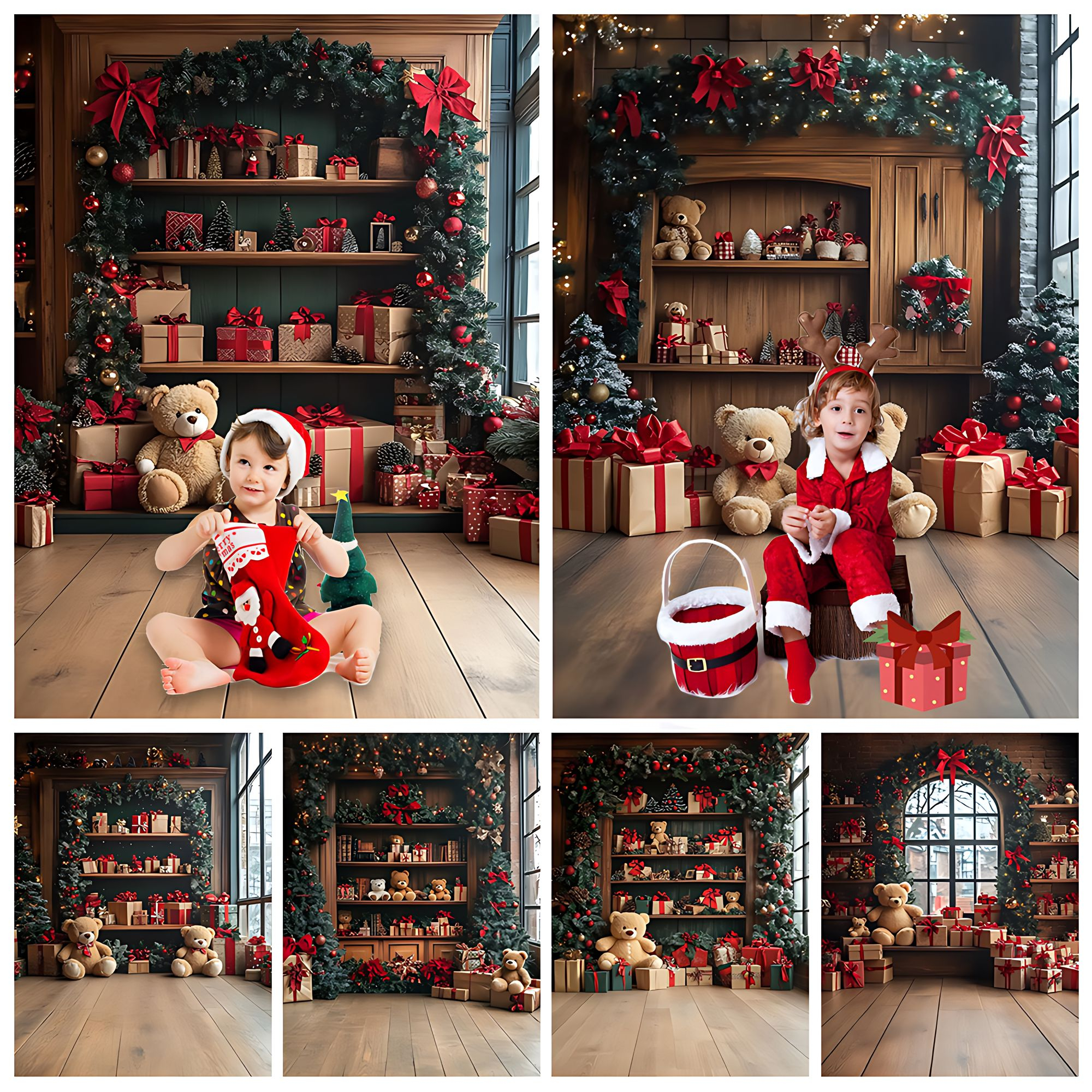 Christmas Doll Bear Photograph - огляд і ціна Home Decor Vinyl Flooring