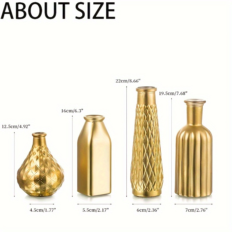 Golden Glass Vase, Cylindrical - огляд і ціна Home Decor Vase With Flowers