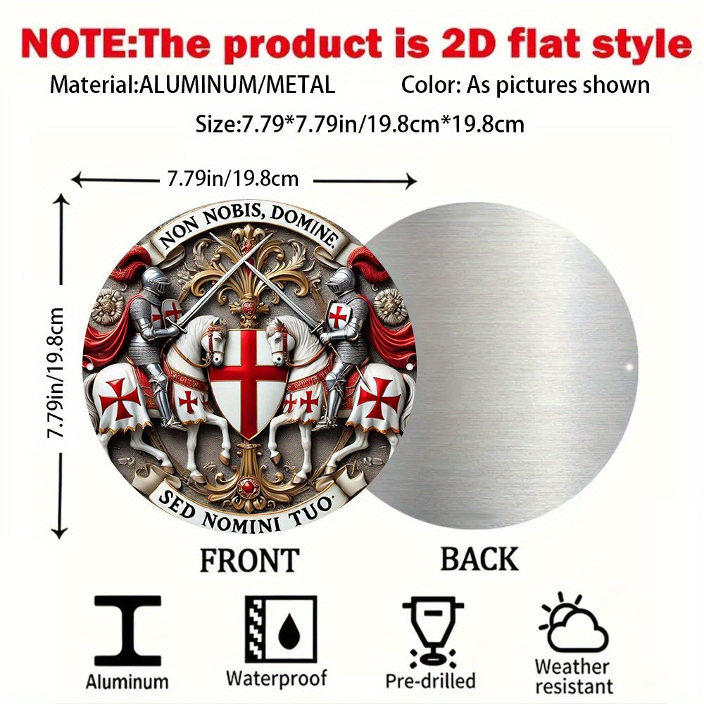 2D Flat Medieval Templar Knigh - огляд і ціна Home Decor Medieval