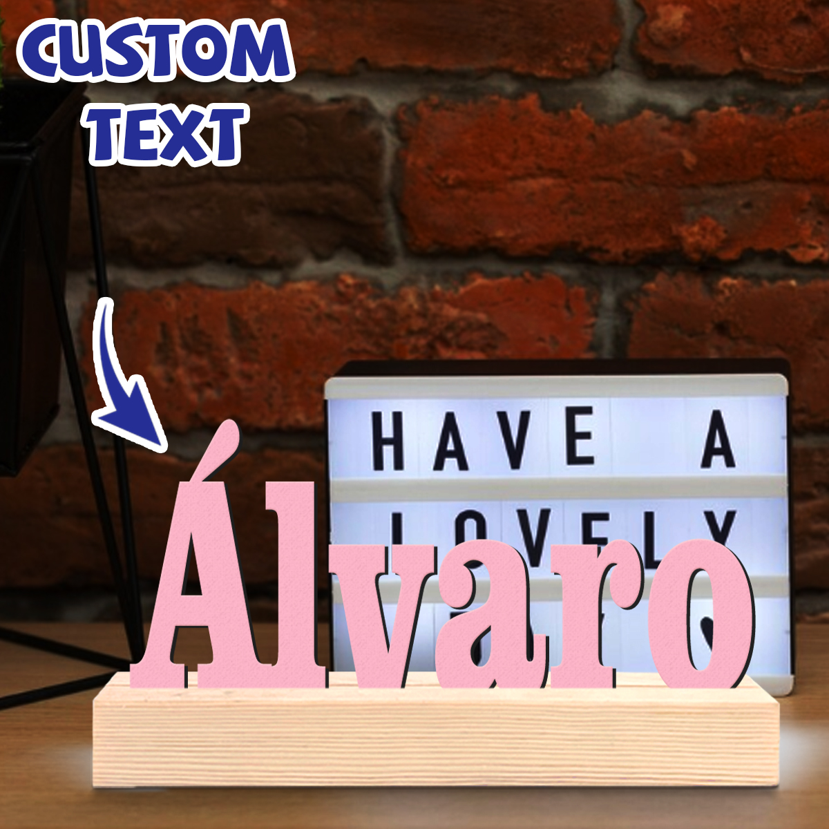 1pc Custom Wooden Name Sign Pe - огляд і ціна Wooden Letter Sign