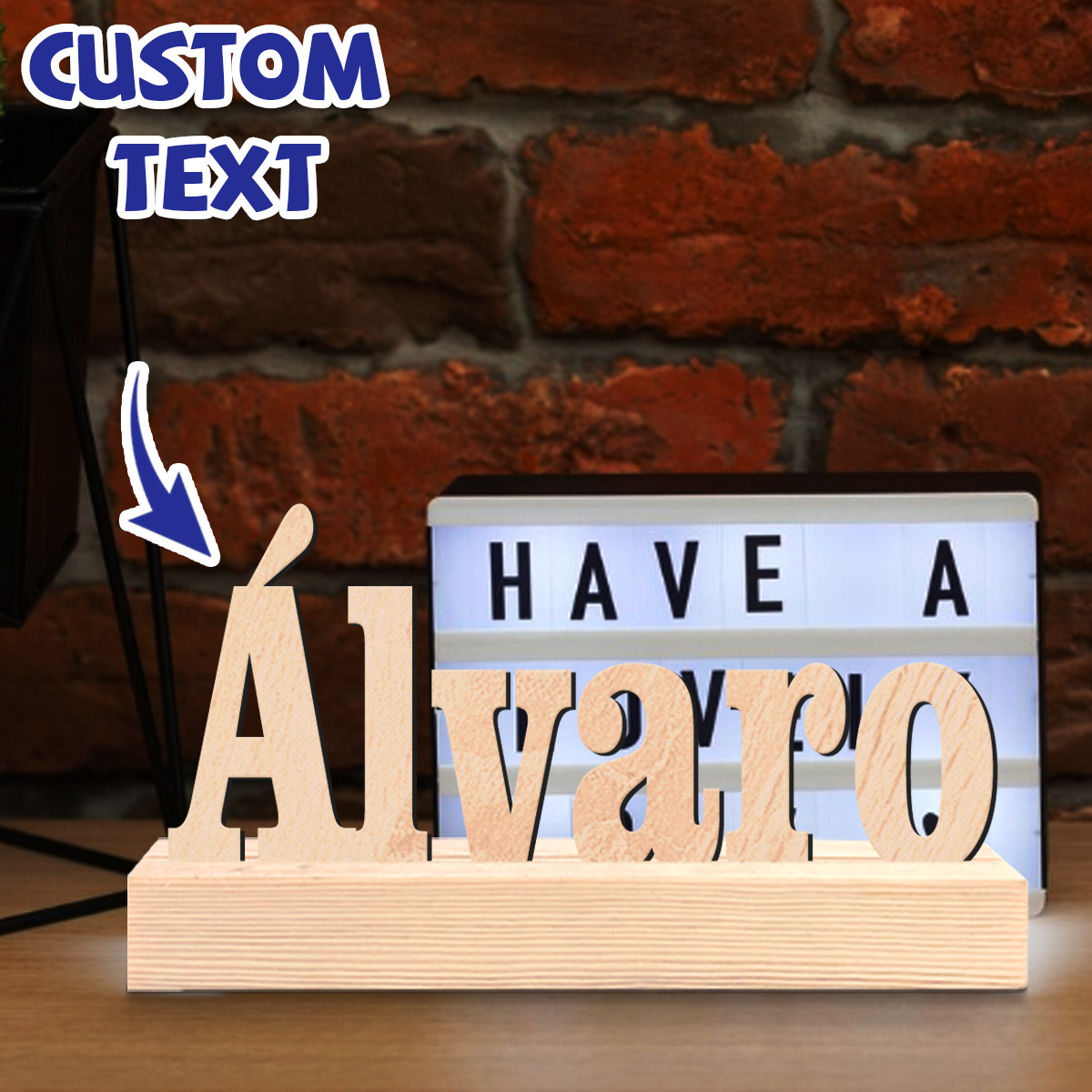 1pc Custom Wooden Name Sign Pe - огляд і ціна Wooden Letter Sign