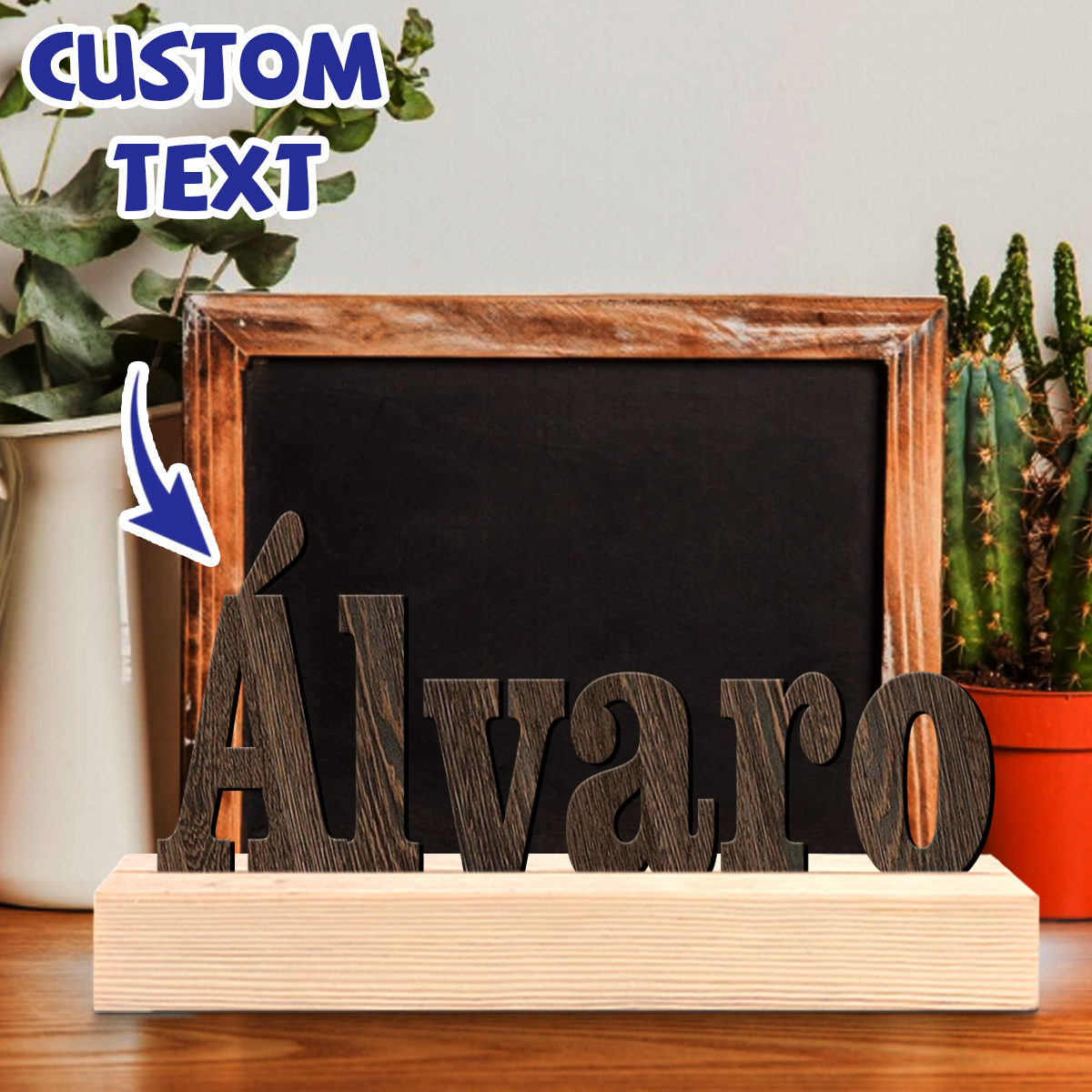 1pc Custom Wooden Name Sign Pe - огляд і ціна Wooden Letter Sign