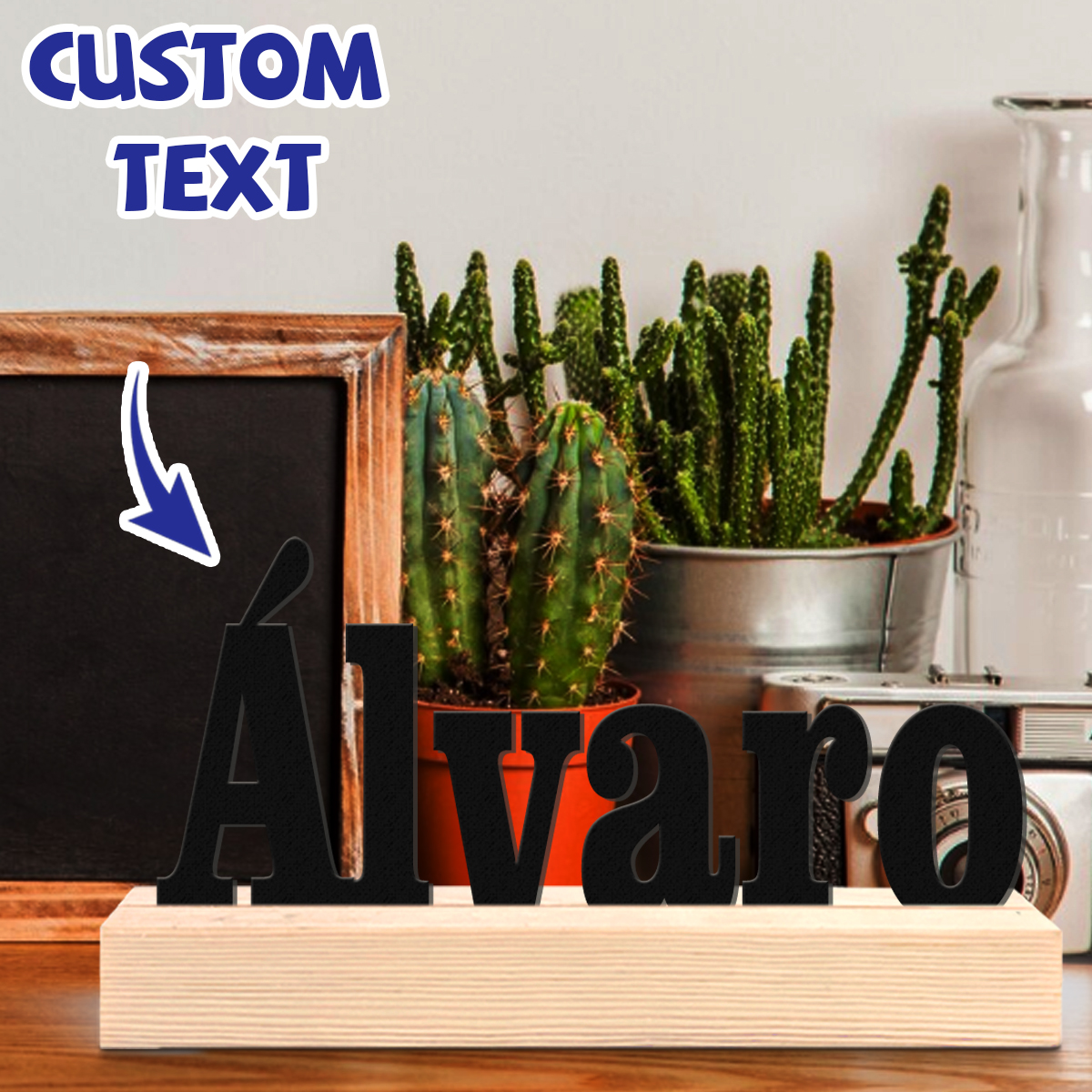 1pc Custom Wooden Name Sign Pe - огляд і ціна Wooden Letter Sign