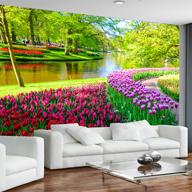 Custom 3D Large Mural Fresh Na - огляд і ціна Home Decor Tulip