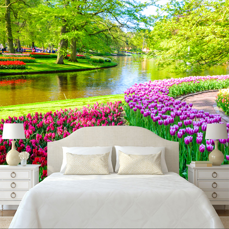 Custom 3D Large Mural Fresh Na - огляд і ціна Home Decor Tulip