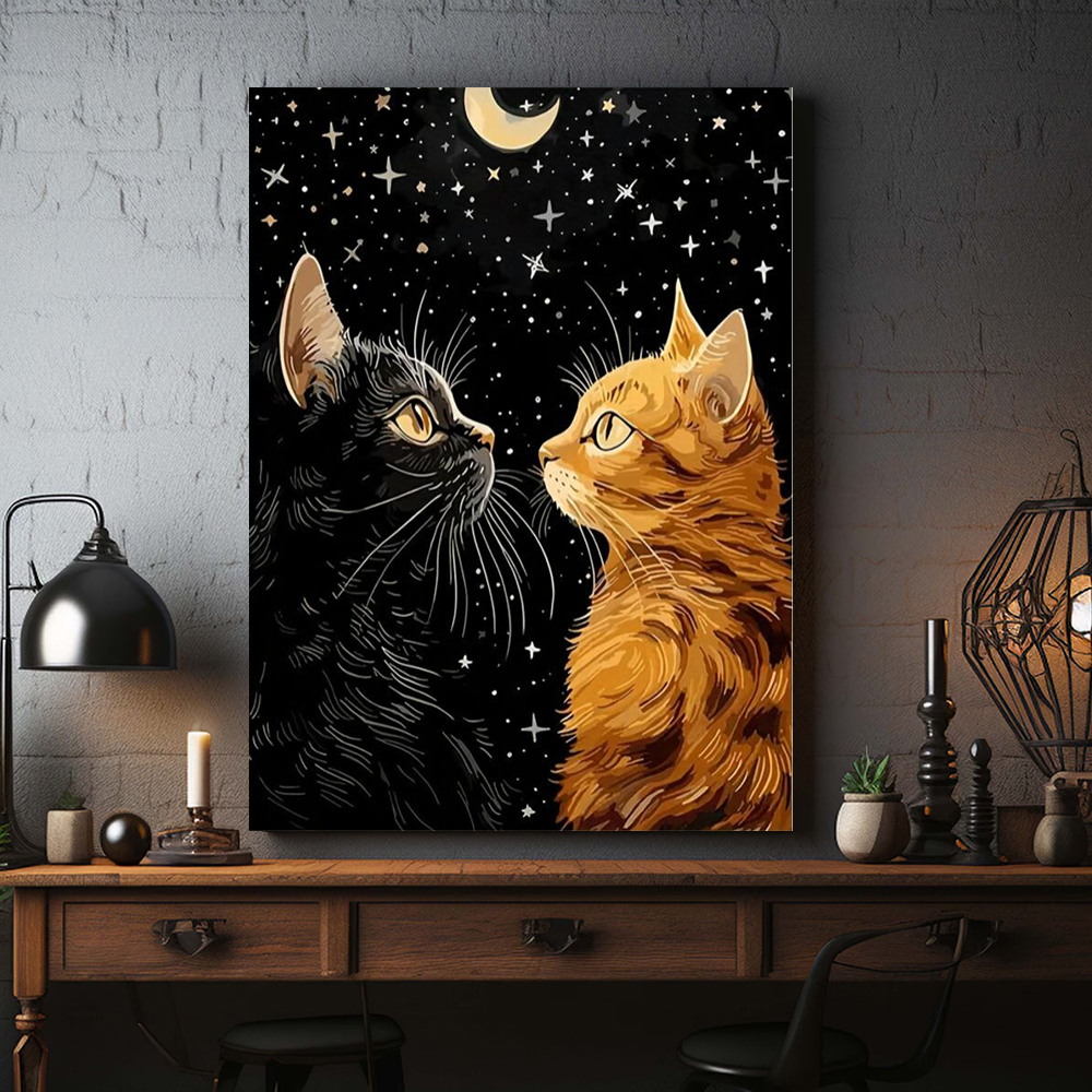 Vibrant Black Cat and Orange C - огляд і ціна Home Decor Orange