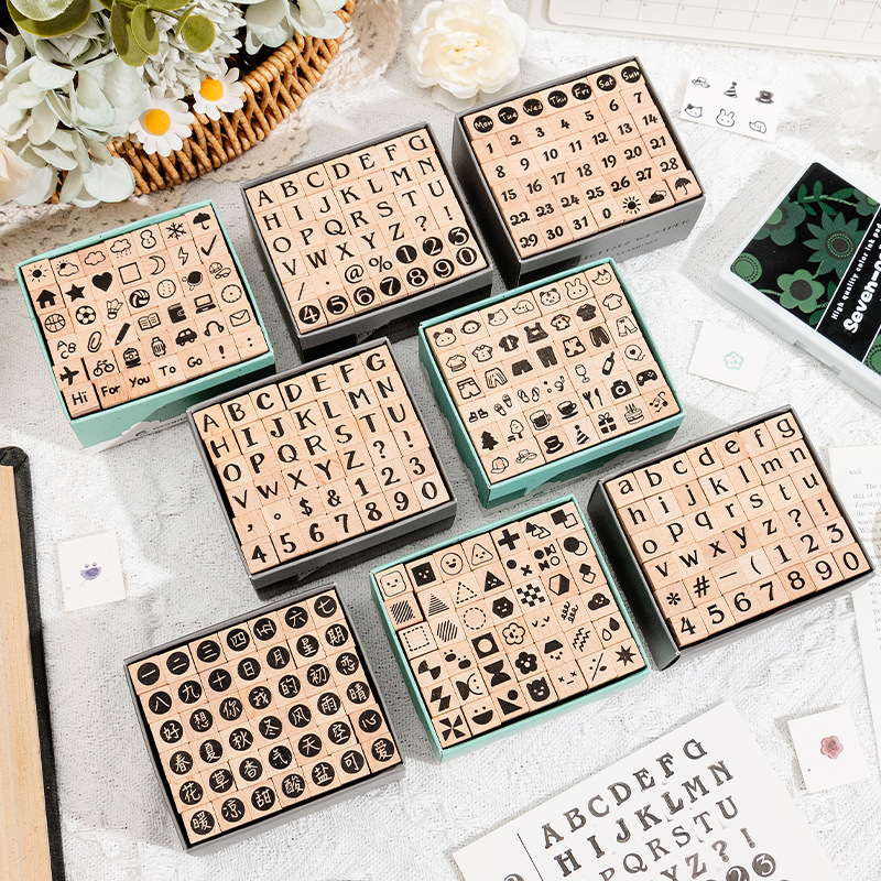 42 Wooden Seals with Numbers,  - огляд і ціна Wooden Letter Sign