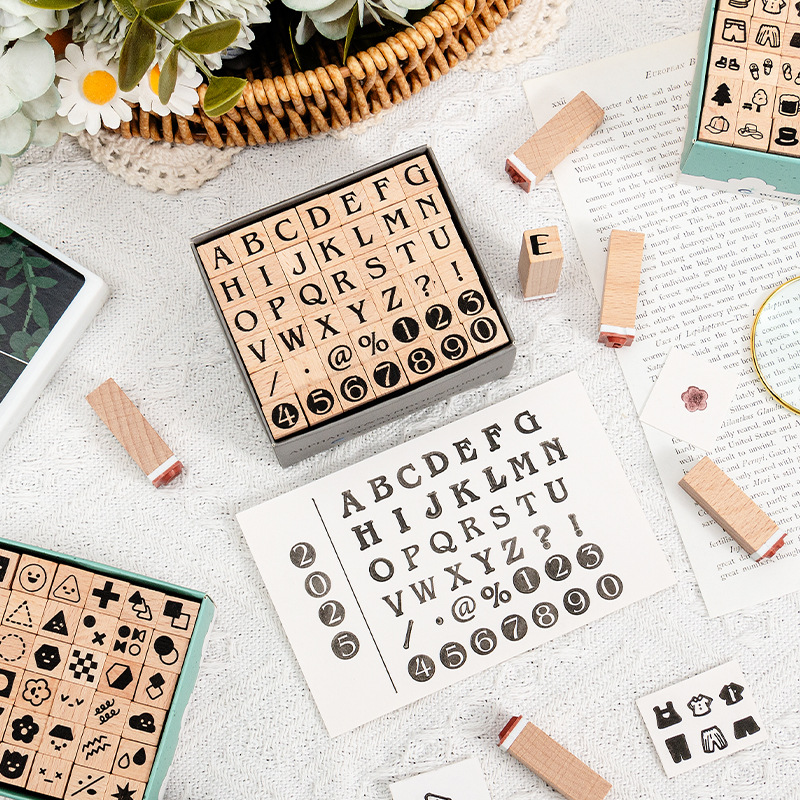 42 Wooden Seals with Numbers,  - огляд і ціна Wooden Letter Sign