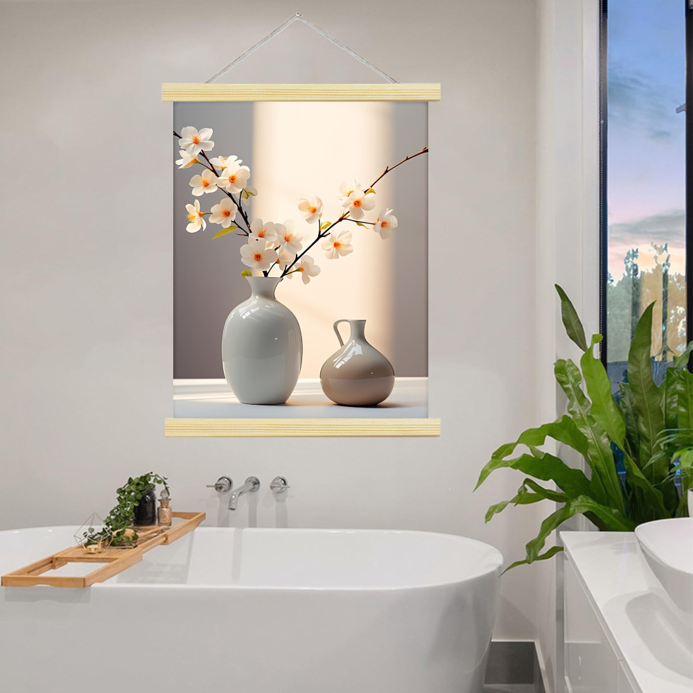 1pc 2D Flat Minimalist Wall Ha - огляд і ціна Home Decor Vase With Flowers