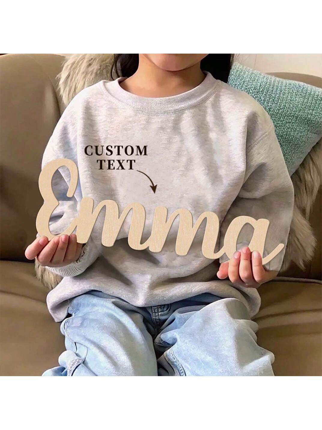 1pc Lovely Emma example Custom - огляд і ціна Wooden Letter Sign