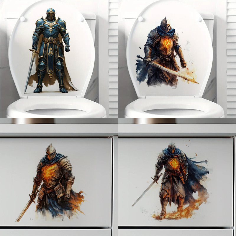 Medieval Knight Toilet Sticker - огляд і ціна Home Decor Medieval