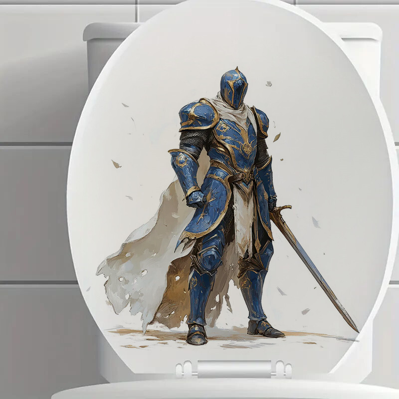 Medieval Knight Toilet Sticker - огляд і ціна Home Decor Medieval