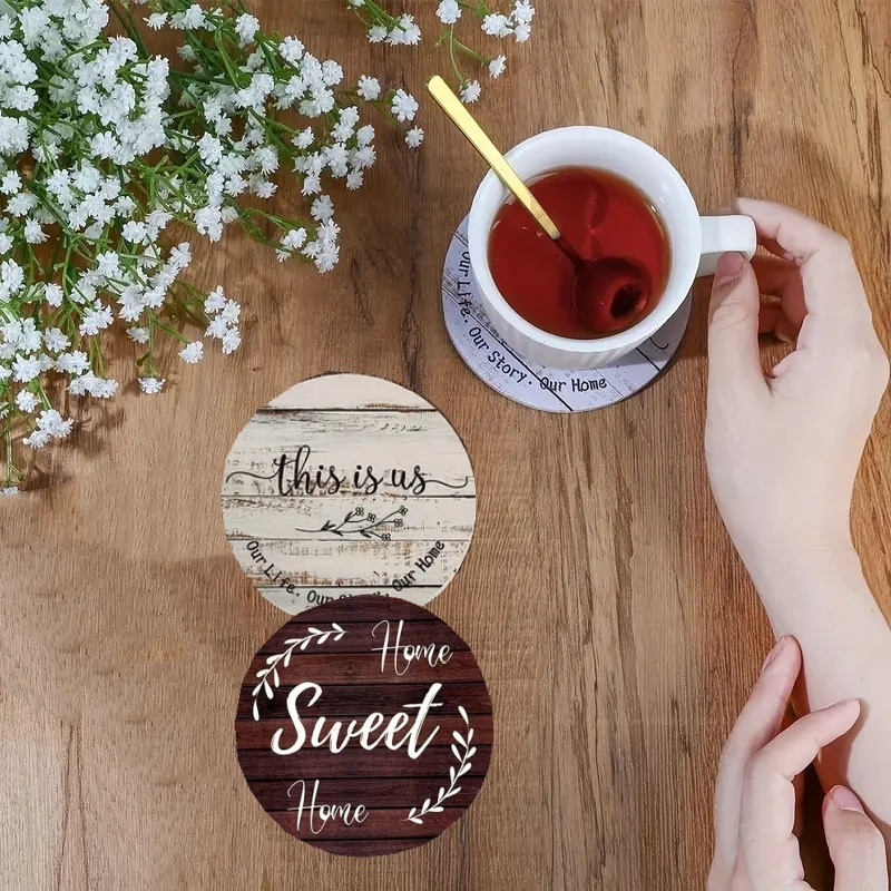 6 pieces of circular inspirati - огляд і ціна Wooden Letter Sign