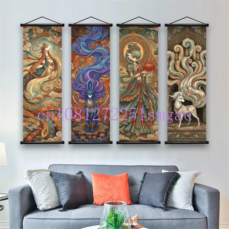 Pokemon Anime Poster Scroll Pa - огляд і ціна Canvas Painting