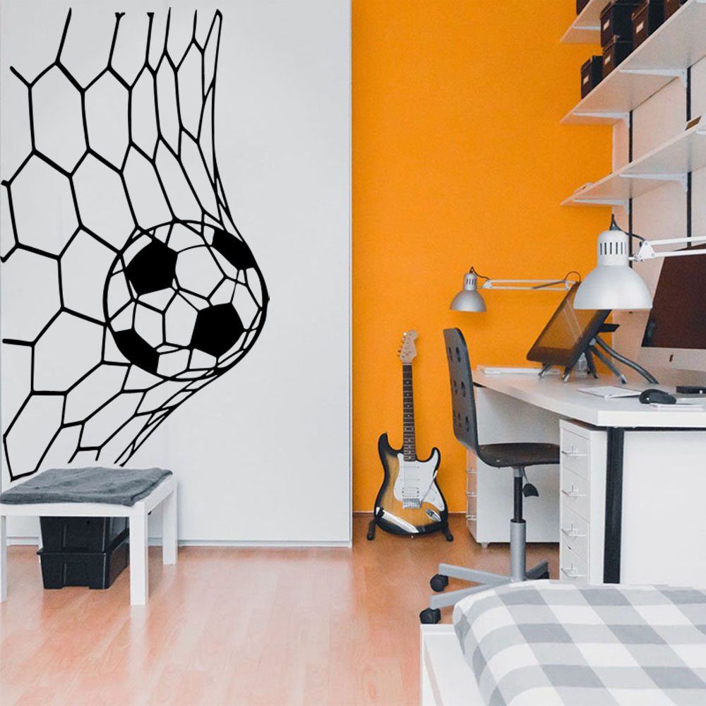 Large Soceer Goal Net Wall Sti - огляд і ціна Home Decor Vinyl Flooring