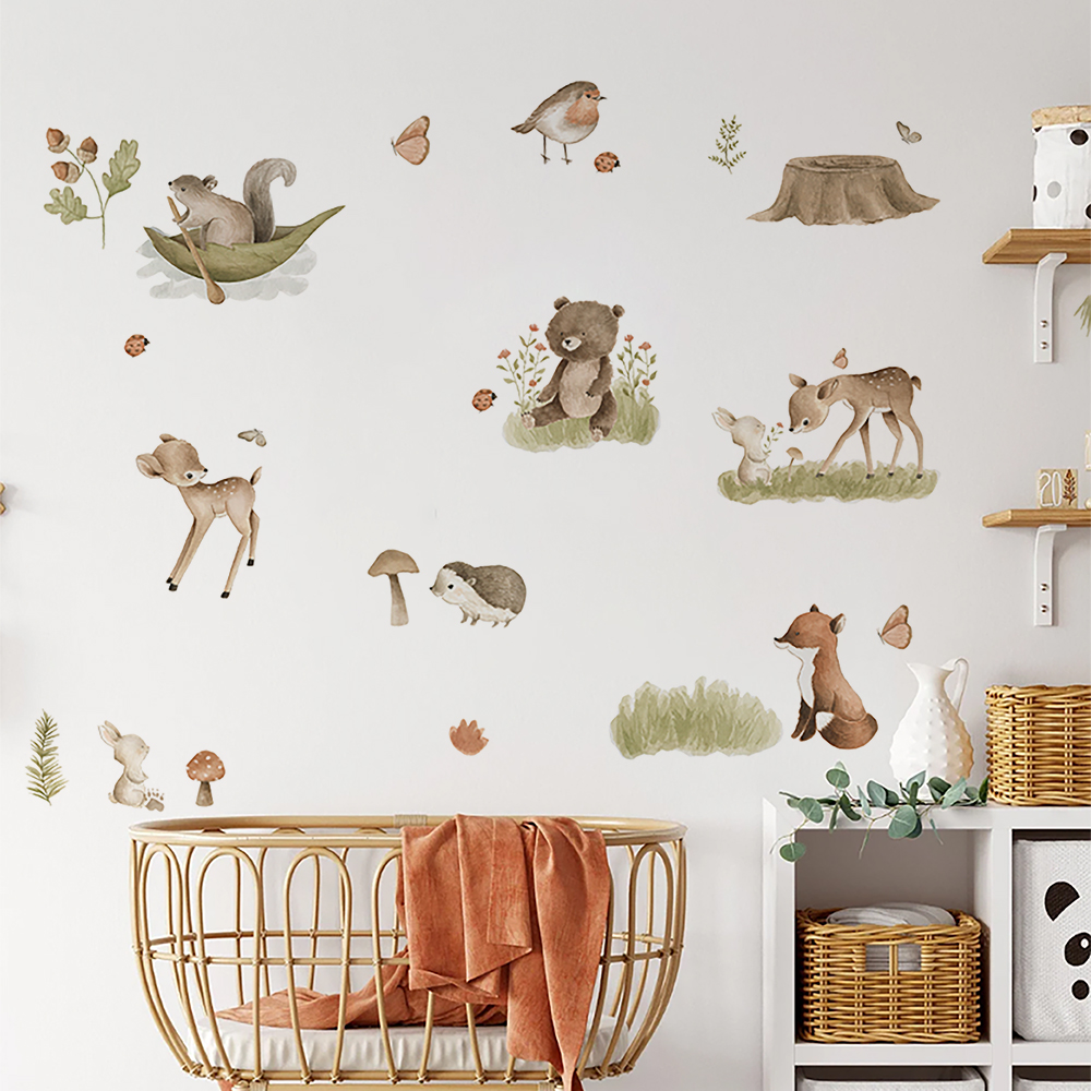 Nordic Forest Cartoon Wall Sti - огляд і ціна Home Decor Vinyl Flooring