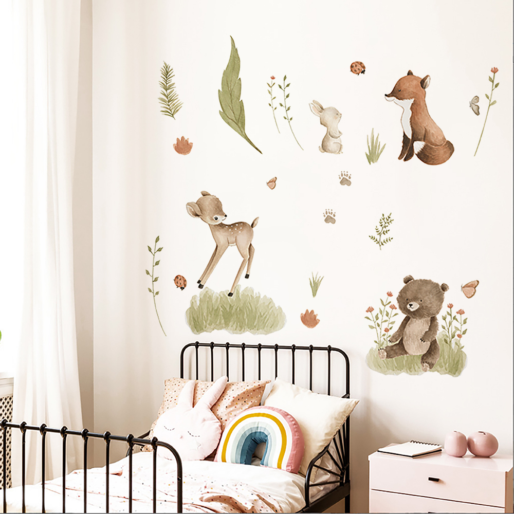 Nordic Forest Cartoon Wall Sti - огляд і ціна Home Decor Vinyl Flooring