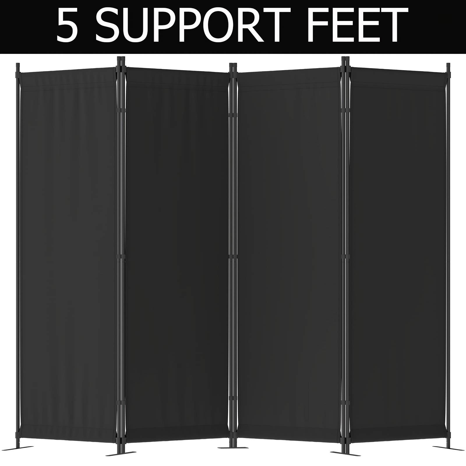 4-Panel Modern Black Privacy S - огляд і ціна Room Divider Screen