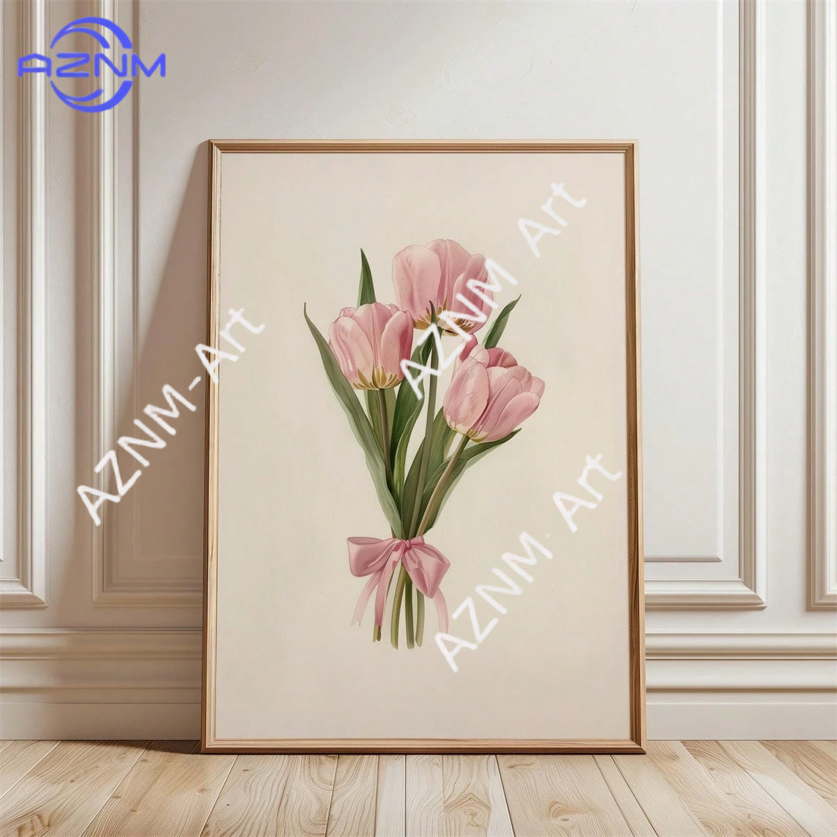 Pink Tulip Floral Wall Art Can - огляд і ціна Home Decor Tulip