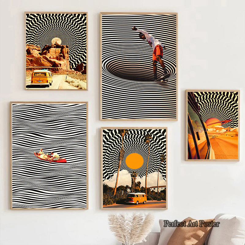 Optical Art Posters and Prints - огляд і ціна Home Decor Orange