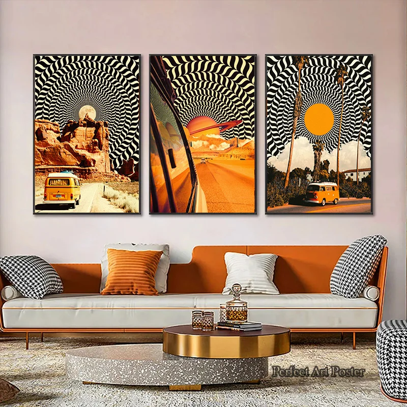 Optical Art Posters and Prints - огляд і ціна Home Decor Orange